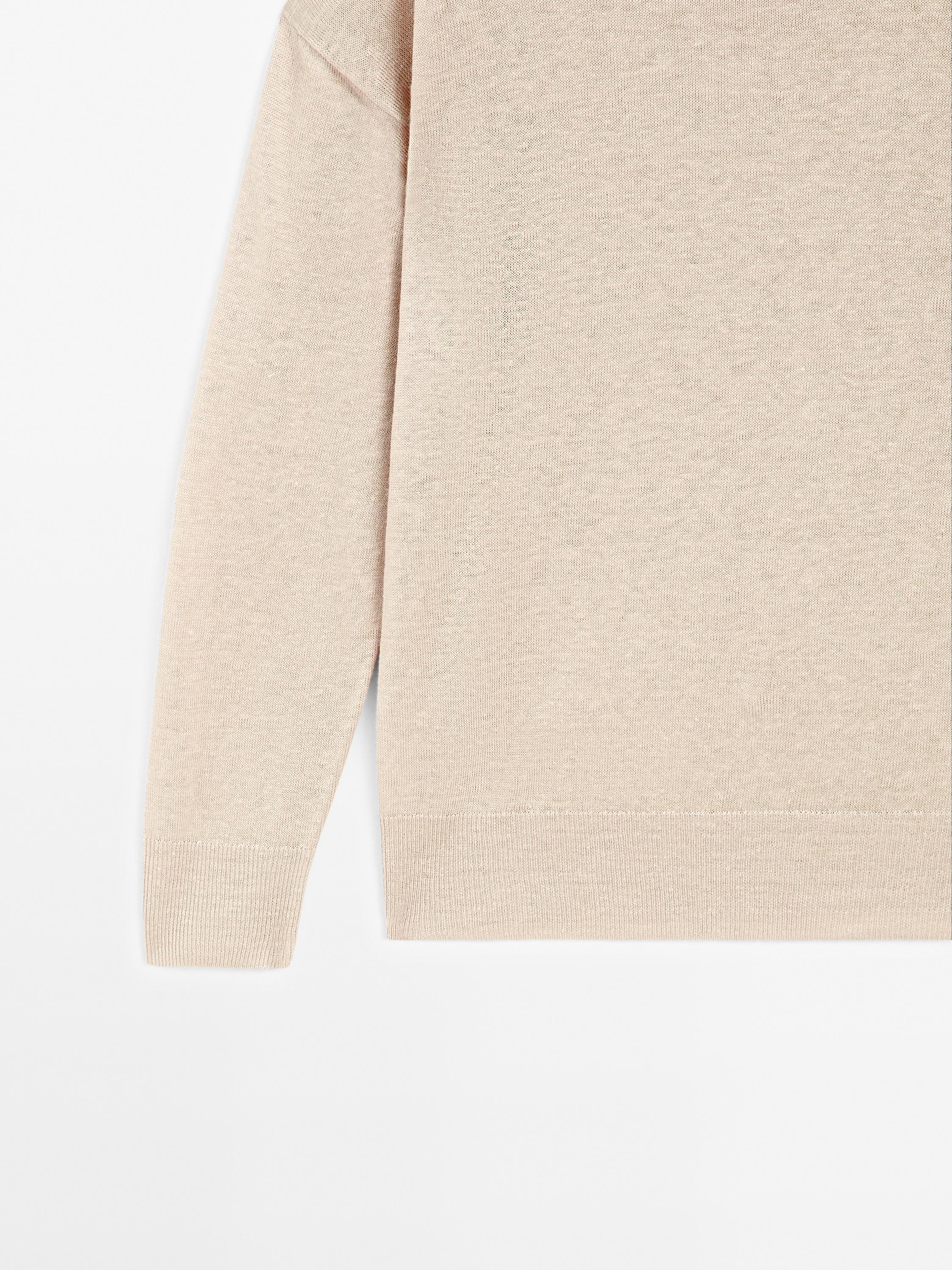 100% linen oversize knit sweater
