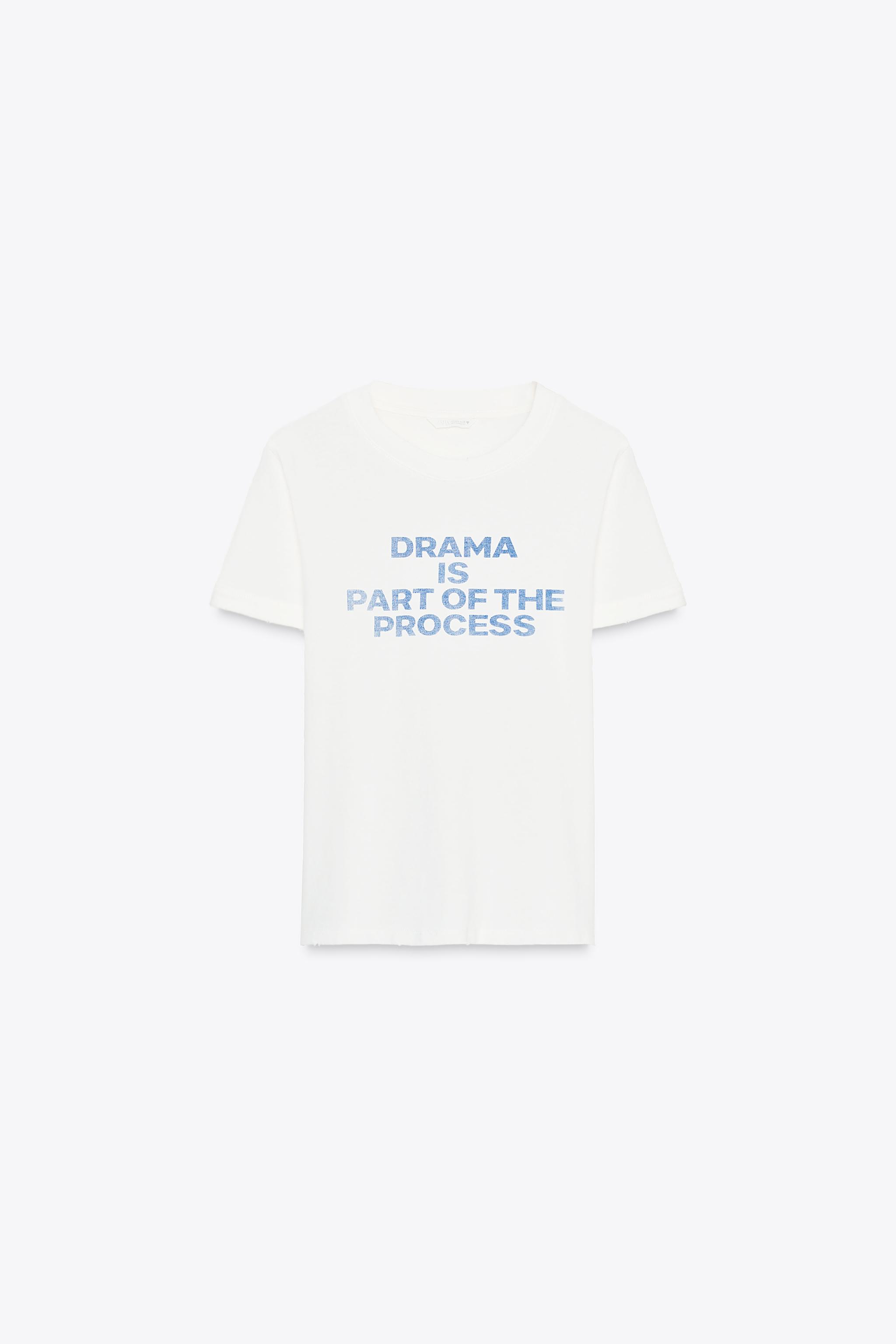 T-SHIRT EN COTON TEXTE DÉCHIRURES