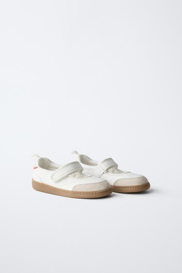 BALLERINES SPORT RÉTRO - Blanc de Zara - Image 1