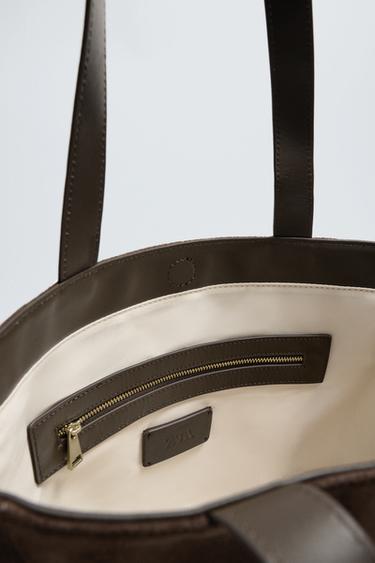 LIMITED EDITION LEATHER TOTE BAG - Brown by Zara - Image 6
