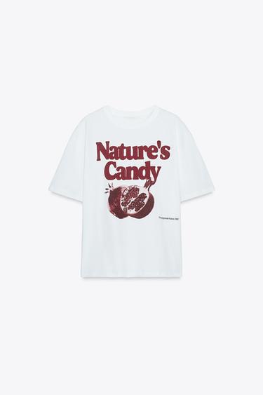 CAMISETA ESTAMPADA TEXTO - Blanco de Zara - Imagen 0