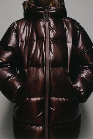 TECHNISCHE DAUNENJACKE LANG, 50 % FEDERN, 50 % DAUNEN - Braun von Zara