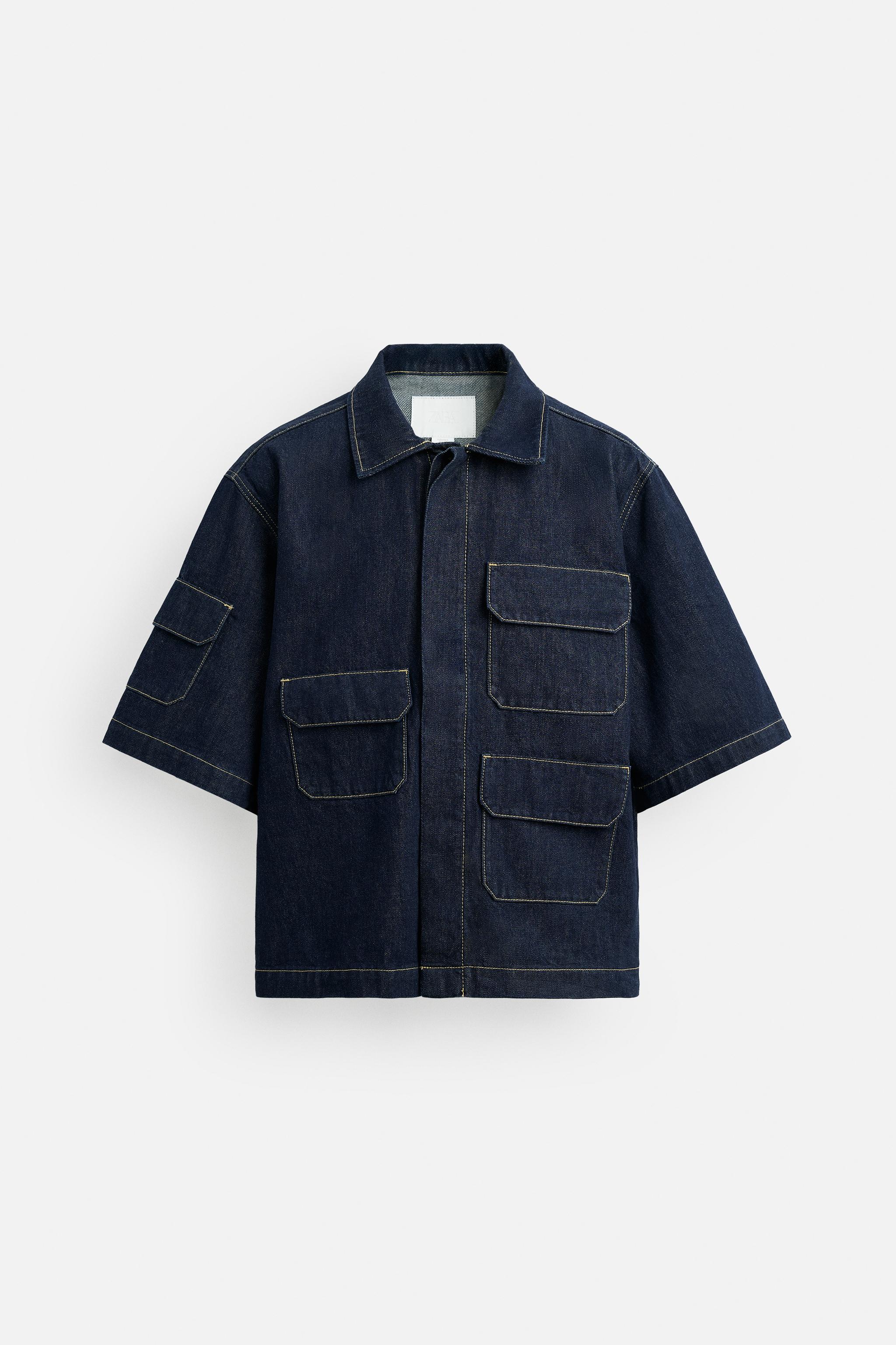 ZARA - ZARA デニムボウタイシャツ Sの通販 by m｜ザラならラクマ