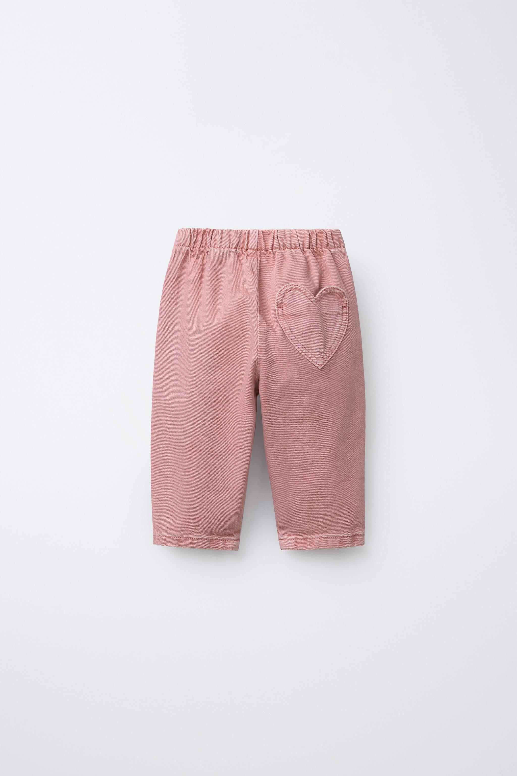 BAGGY TWILL PANTS WITH HEART POCKET
