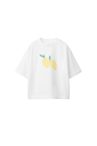 CAMISETA PARCHE LIMONES - Blanco roto de Zara