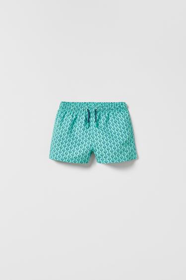 KIDS/ BERMUDA BAÑO ESTAMPADO - Azul de Zara - Imagen 0
