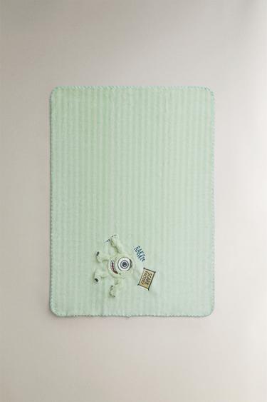 Zara KIDS' MIKE WAZOWSKI MONSTERS, INC. ©DISNEY/PIXAR BLANKET - Green - Image 0