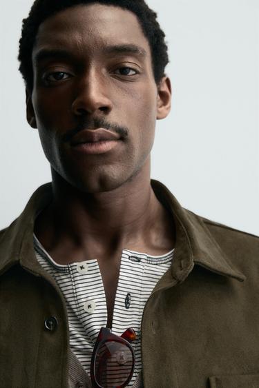 SURCHEMISE EFFET DAIM - Vert de Zara - Image 5