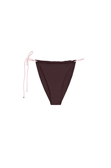 Zara Contrast tie-side bikini bottoms - 142