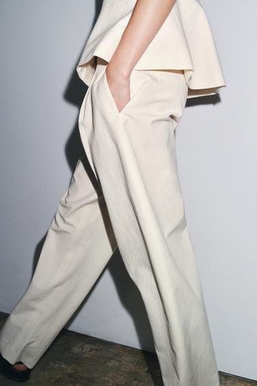 ZW COLLECTION BALLOON TROUSERS - Ecru by Zara - Image 3