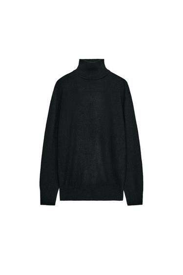 100% EXTRA SOFT WOOL JUMPER - Black by Zara