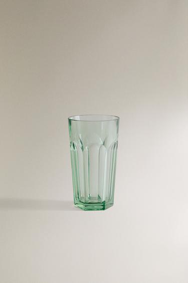 VERRE ACRYLIQUE MARTELÉ COLORÉ - Vert de Zara - Image 0