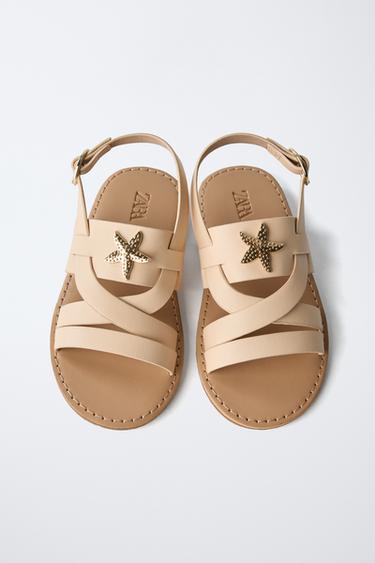 SANDALES DÉTAIL - Marron sable de Zara - Image 3