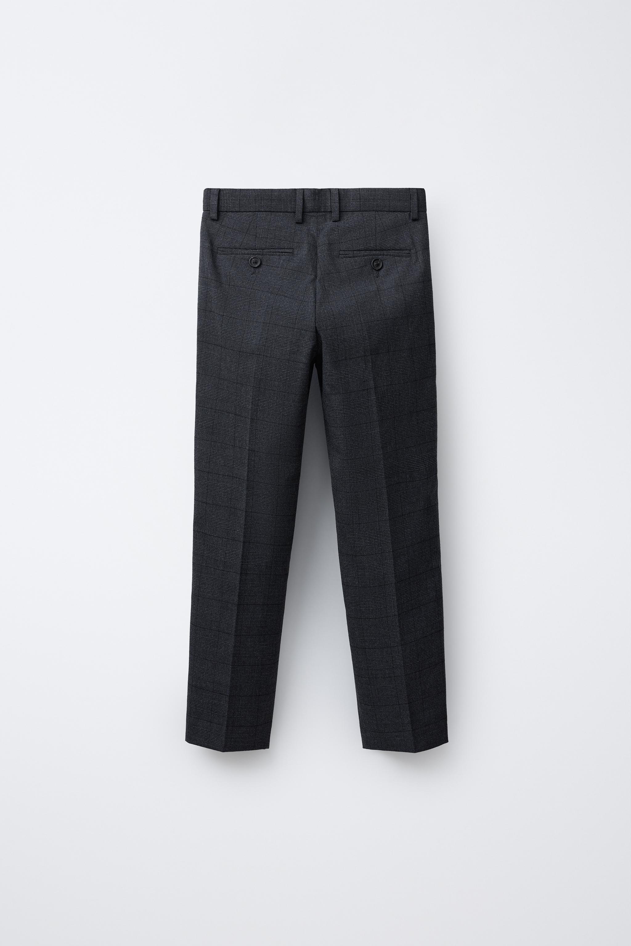 PLAID SUIT PANTS