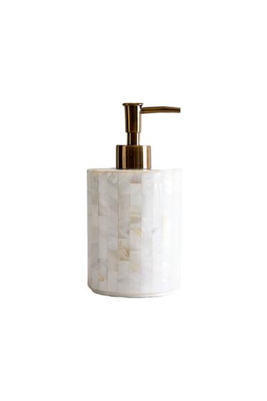 MOTHER-OF-PEARL SOAP DISPENSER - Light beige by Zara