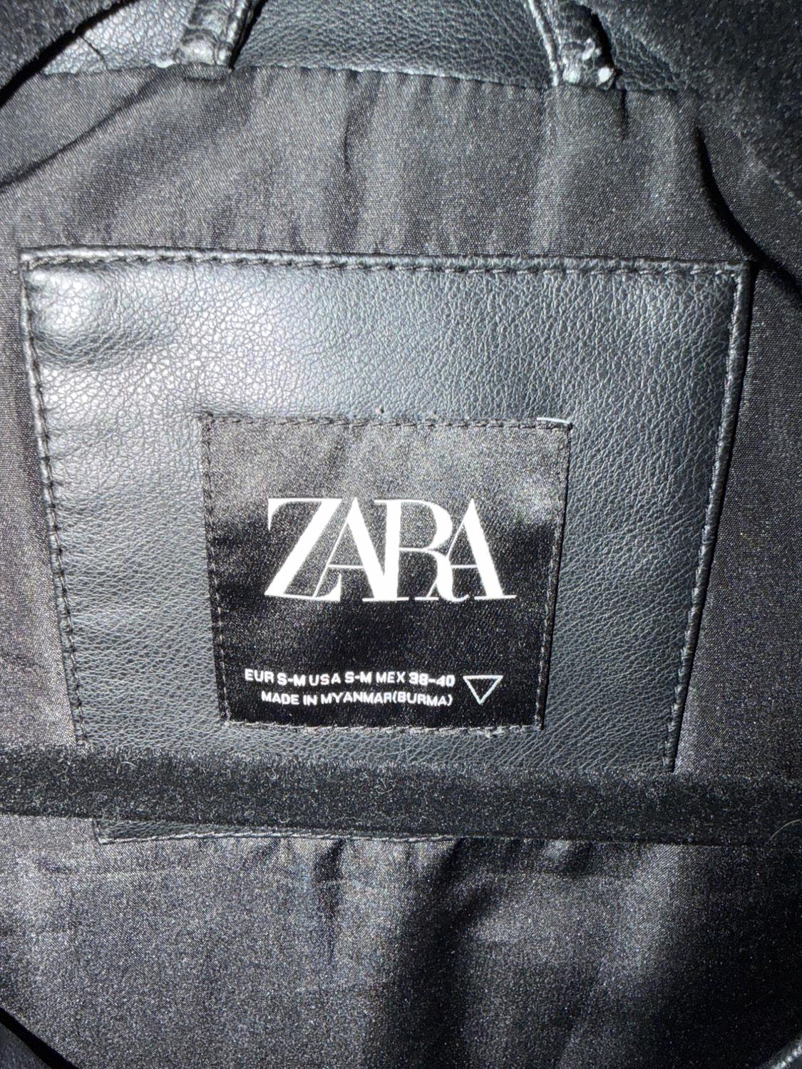 BLACK LEATHER JACKET RELAXED FIT - Image 3