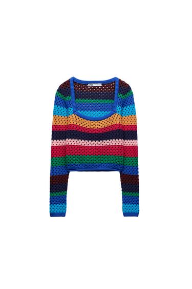 STRIPED KNIT SWEATER