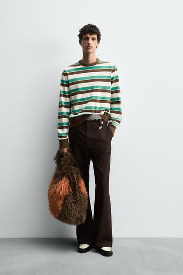 STRIPED T-SHIRT HARRY LAMBERT FOR ZARA X DISNEY - Brown / Green by Zara - Image 0
