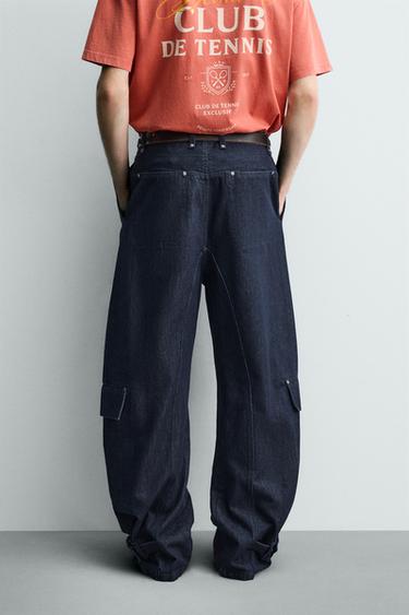 PANTALON CARGO À PASSANTS - Bleu indigo de Zara - Image 2