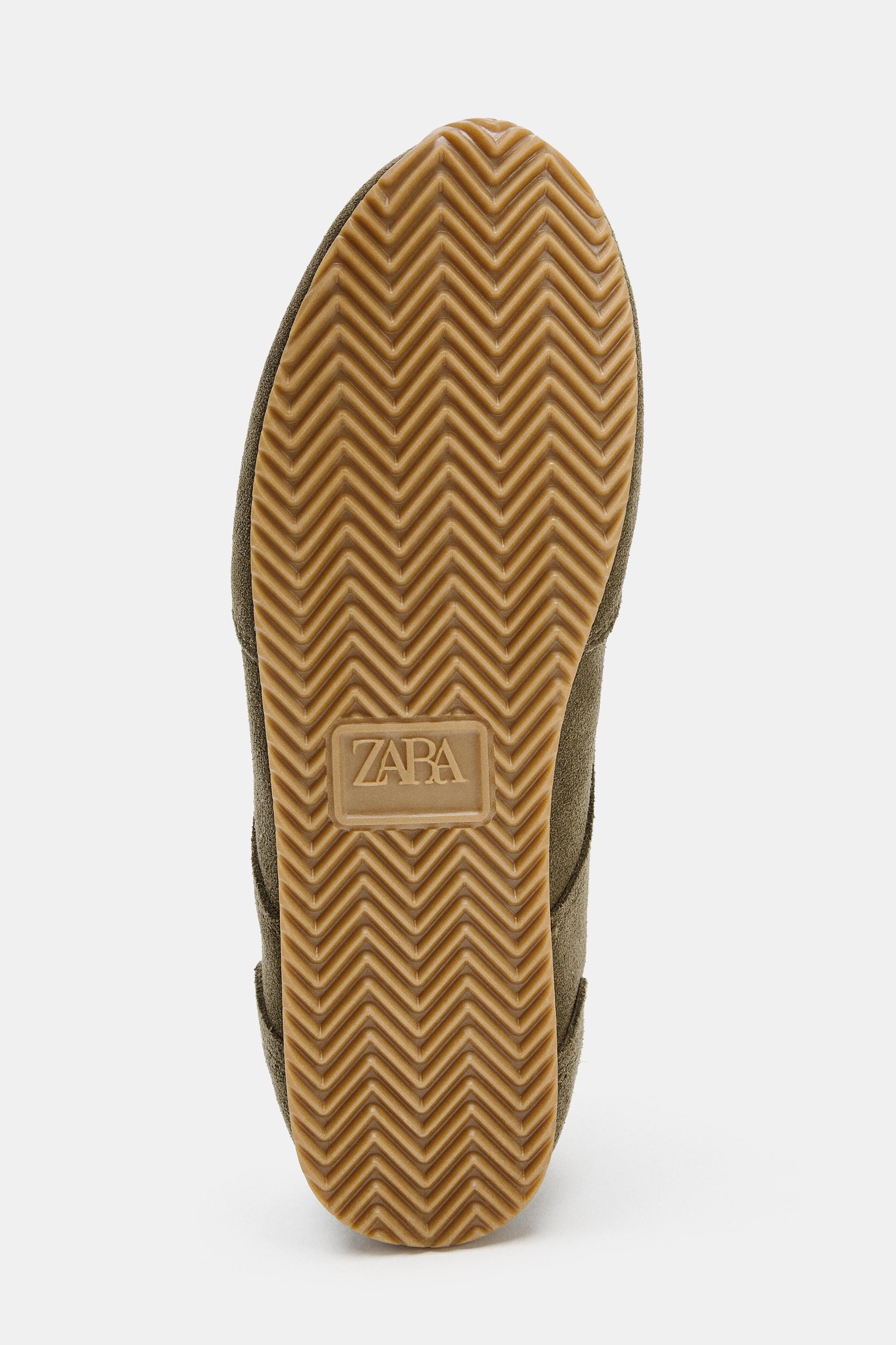 CONTRASTING SPLIT SUEDE SNEAKERS