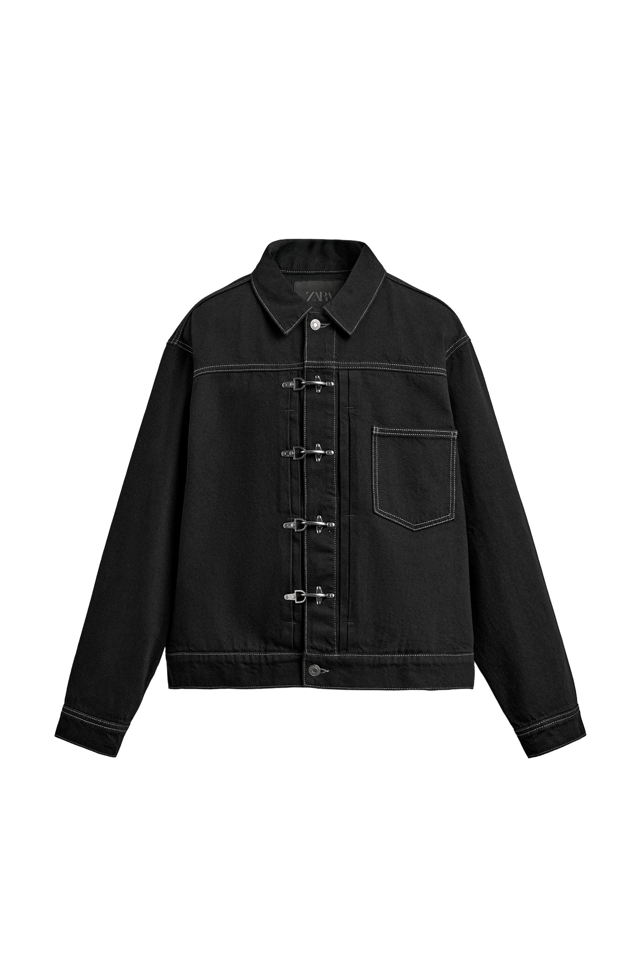 ボクシーフィットトグルボタンジャケット - ブラック | ZARA Japan / 日本