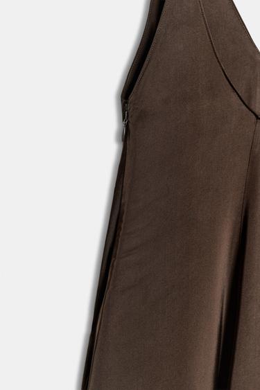 ROBE ASYMÉTRIQUE À VOLANTS ZW COLLECTION - Marron de Zara - Image 6