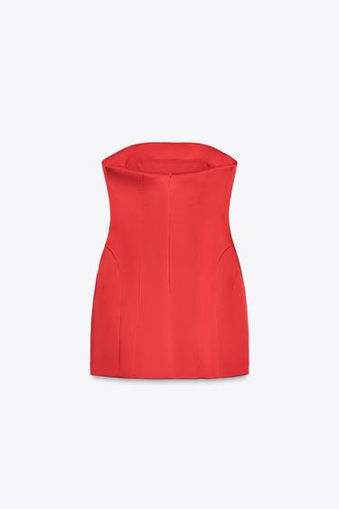 ROBE COMBISHORT SATINÉE - Rouge de Zara - Image 5