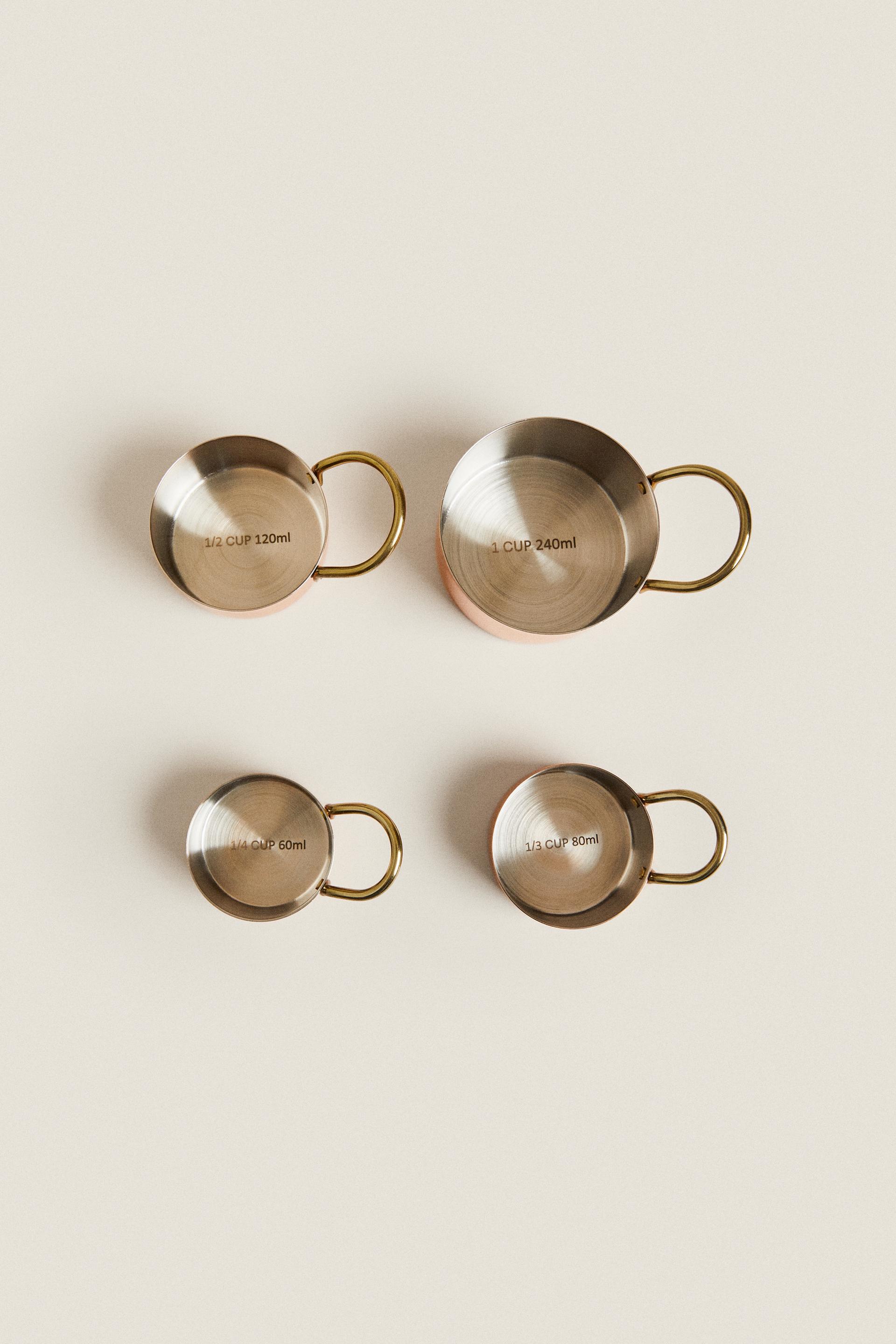 SET OF 4 MEASURING CUPS - Copper