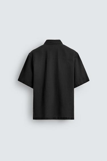 CHECK TEXTURE SHIRT - Black by Zara - Image 7