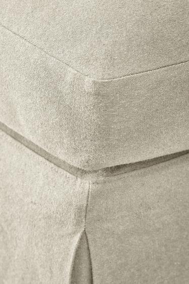FOOTSTOOL 01 COTTON COVER - Light beige by Zara - Image 3