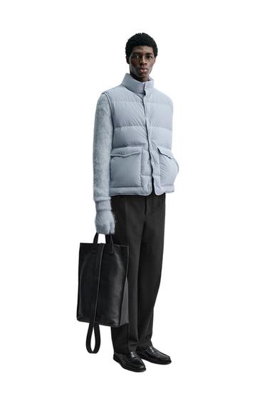 Zara 100% 羽絨背心 - 天藍色 - 圖片 0