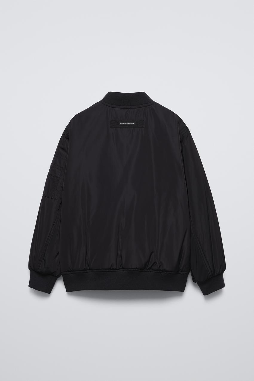 ポケット付きボンバージャケット - ブラック | ZARA Japan / 日本
