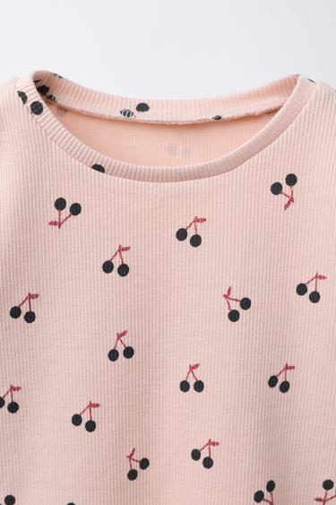 PRINTED RIBBED T-SHIRT - Pink by Zara - Image 2