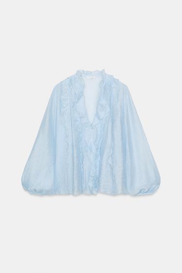BLUSA VOLANTES - Celeste de Zara