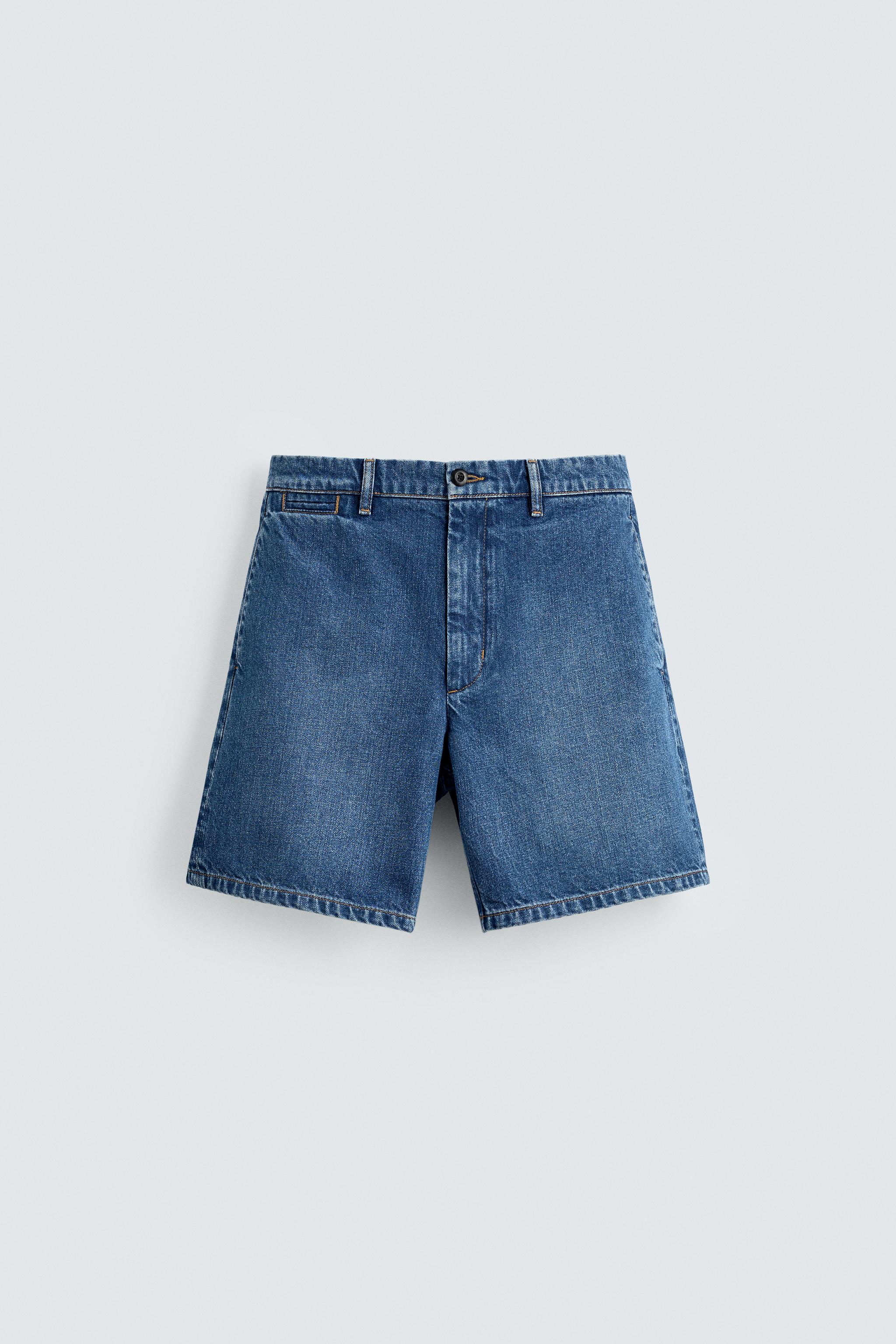 DENIM CHINO BERMUDA SHORTS - Light blue | ZARA Singapore