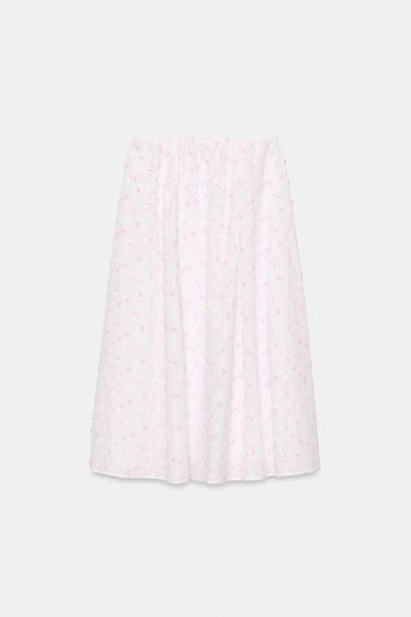 レイヤードミディスカートピンク/ホワイト0Zaraのレイヤードミディスカート - ピンク/ホワイト - 画像 0