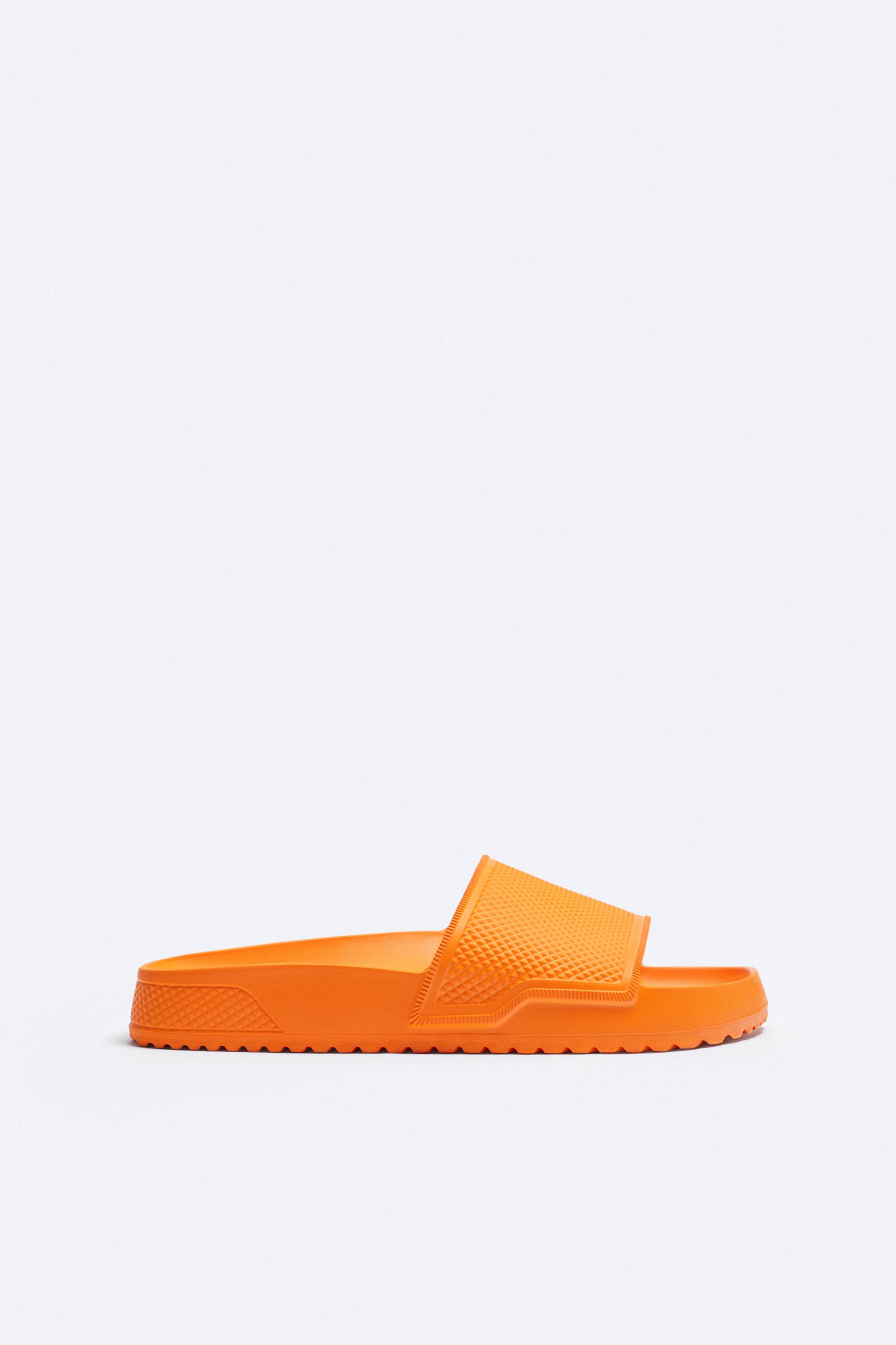 Orange cheap nike sliders