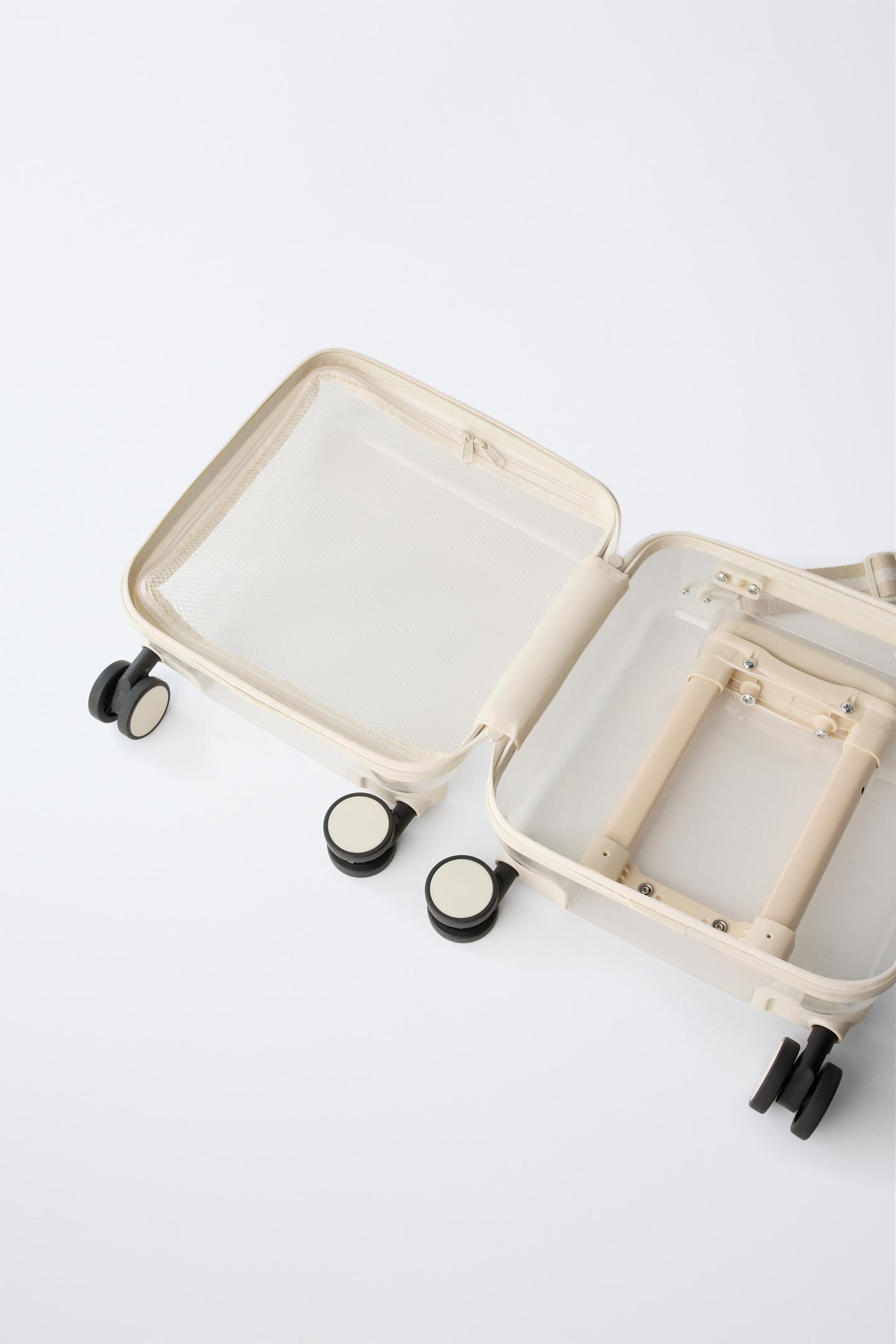 Детский чемодан Zara Transparent Travel Suitcase, цвет: Молочный белый — фото 4