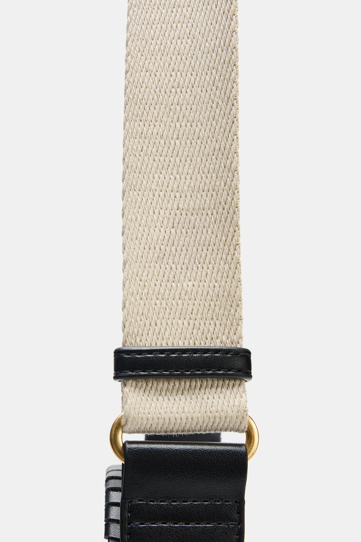 Женская сумка Zara Braided-Handle Handbag, цвет: Чёрный — фото 8