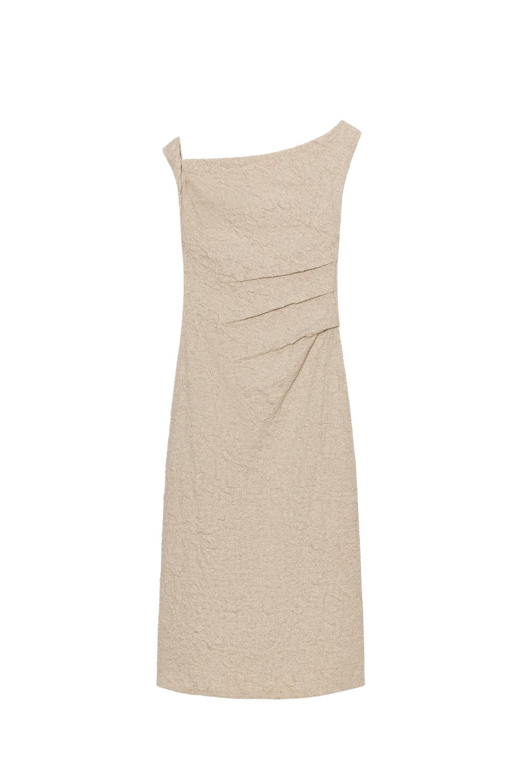 PLEATED JACQUARD DRESS - image 3