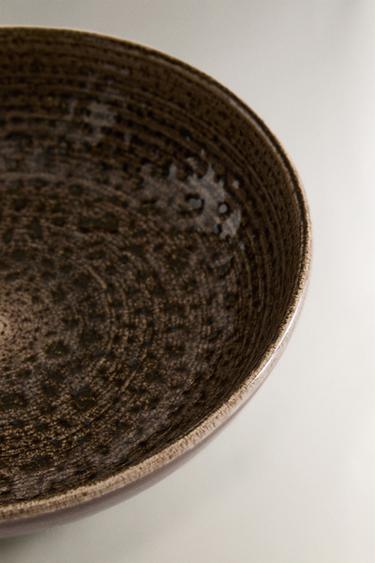 SOUP PLATE WITH RAISED DESIGN - Grey by Zara - Image 2