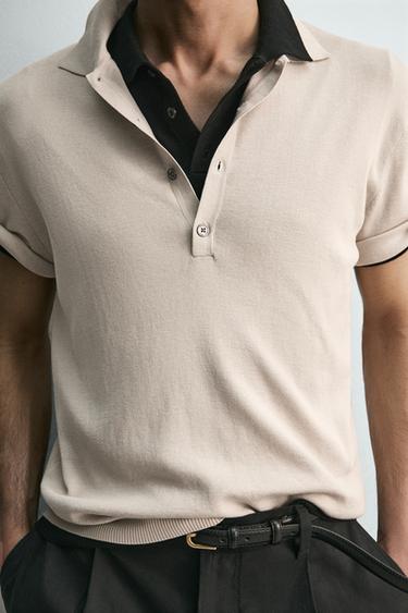 POLO EN MAILLE DE COTON MÉLANGÉ - Pierre de Zara - Image 6