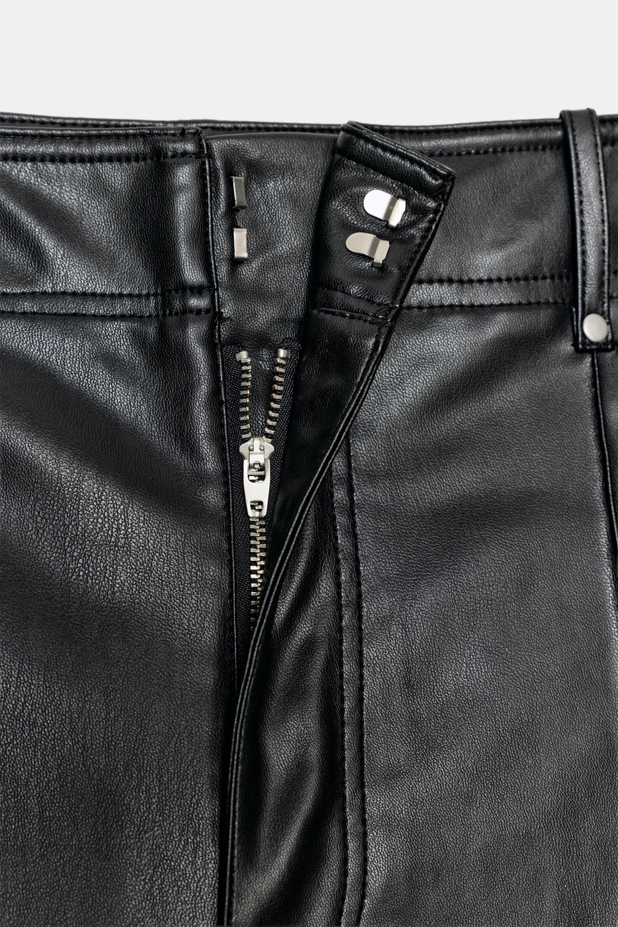 ZARA レザーワイドパンツ羊革 ZARA レザーワイドパンツ羊革 【公式通販】