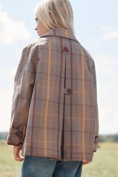LIMITED EDITION CHECK WAXED COAT - Printed by Zara - Image 2