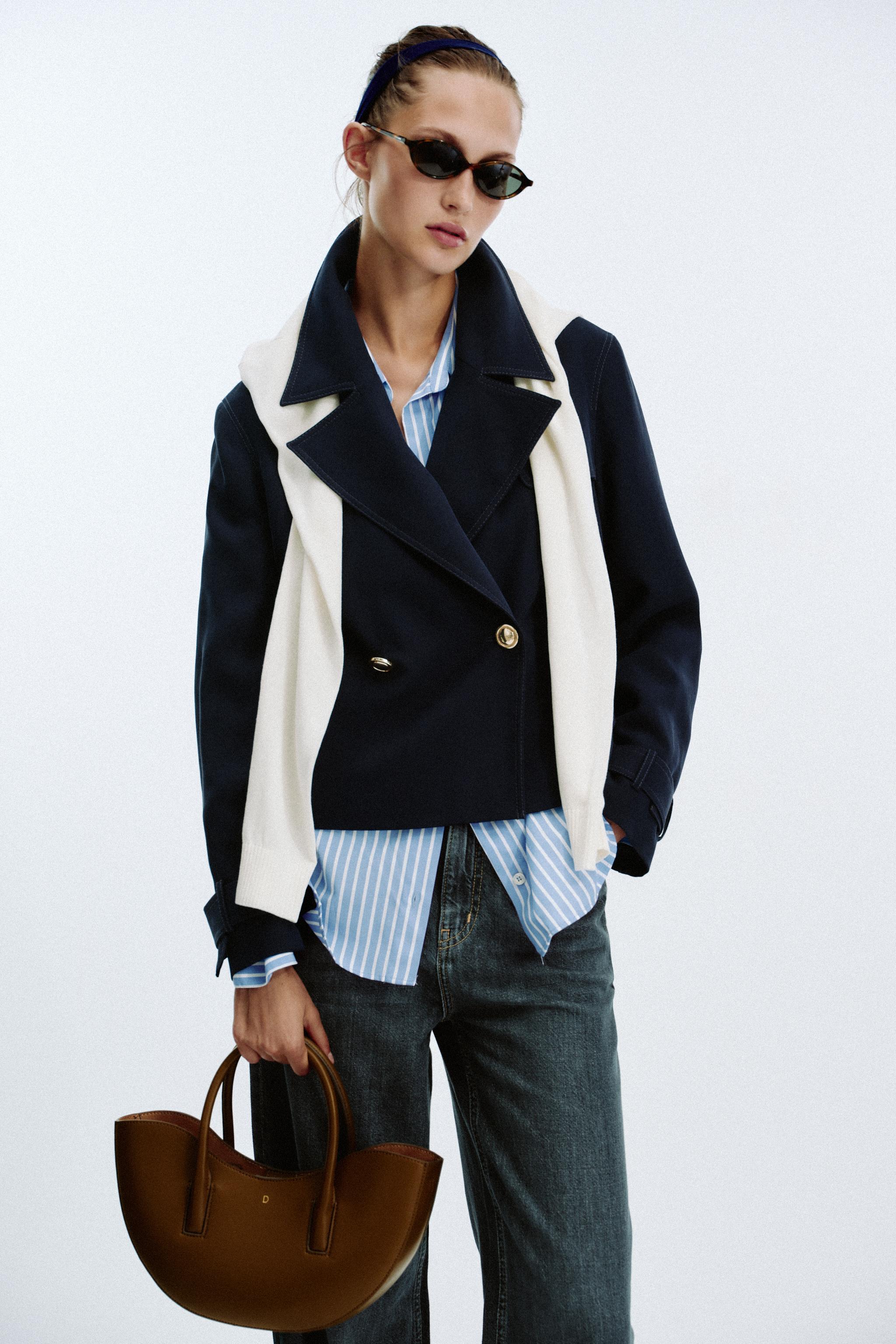 【新品】ZARA ノーカラージャケット M 黒 ZARA BASIC ザラ ノーカラージャケット ブラック - メルカリ
