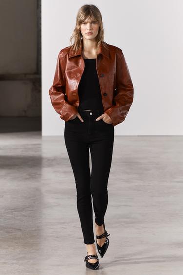ДЖИНСЫ SKINNY ‘80s С ВЫСОКОЙ ПОСАДКОЙ — ZW COLLECTION — ЧЕРНЫЙ от Zara — изображение 0