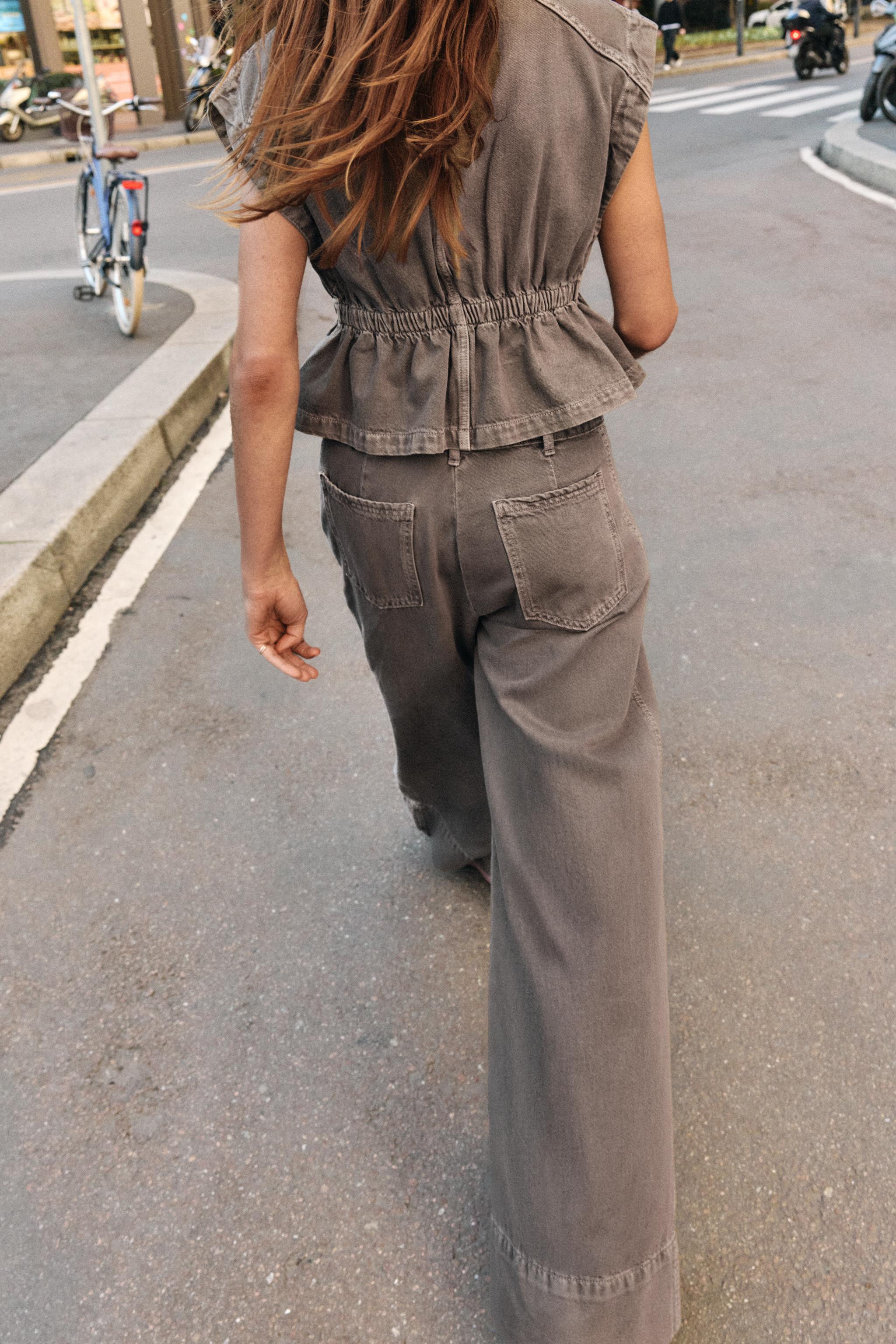 Z1975 MID-RISE WIDE LEG JEANS WITH DARTS