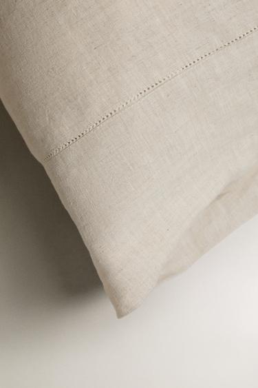 TAIE D’OREILLER CHANVRE (175 G/M²) - Beige clair de Zara - Image 3