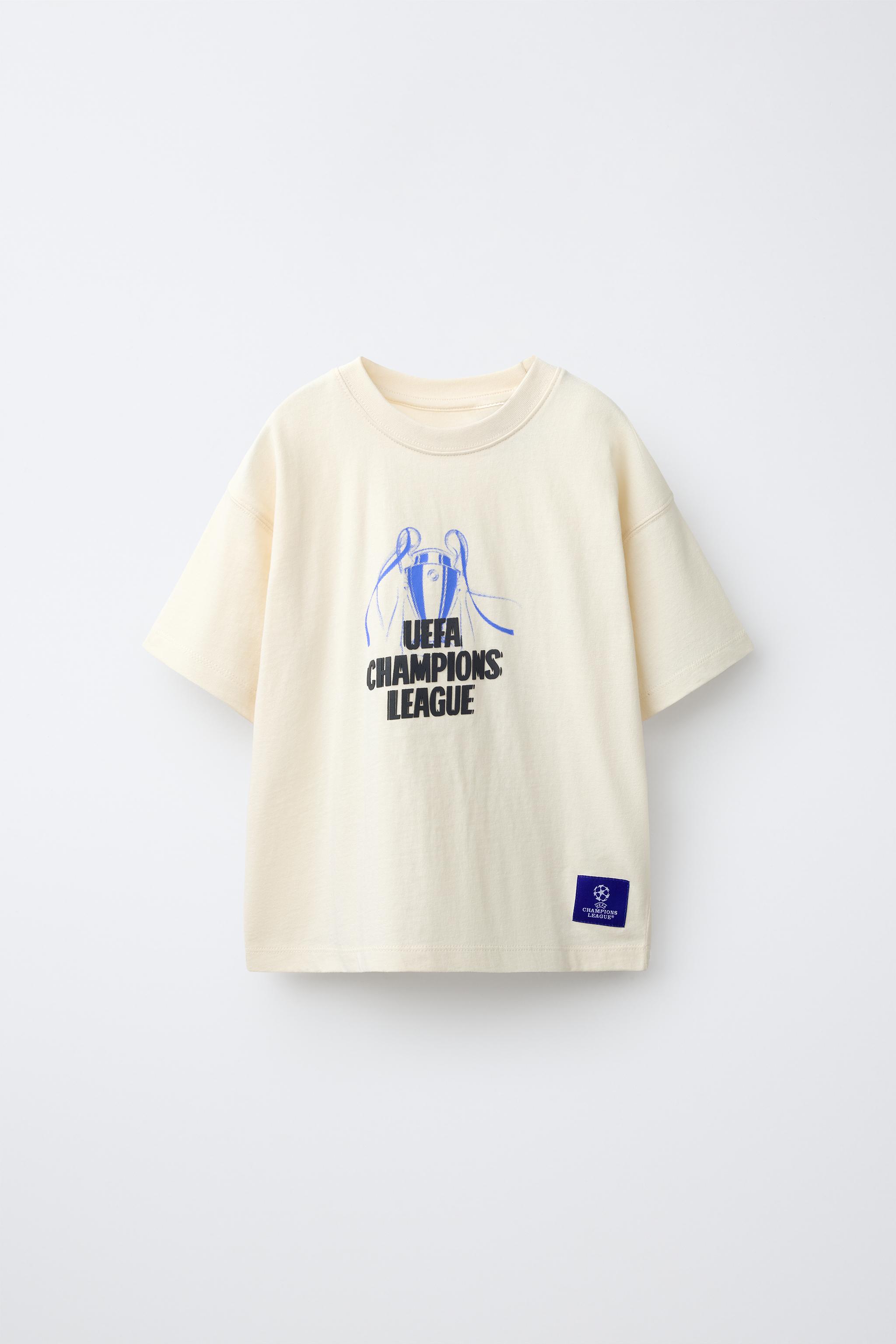 UEFA CHAMPIONS LEAGUE® GRAPHIC T-SHIRT - Ecru | ZARA United States