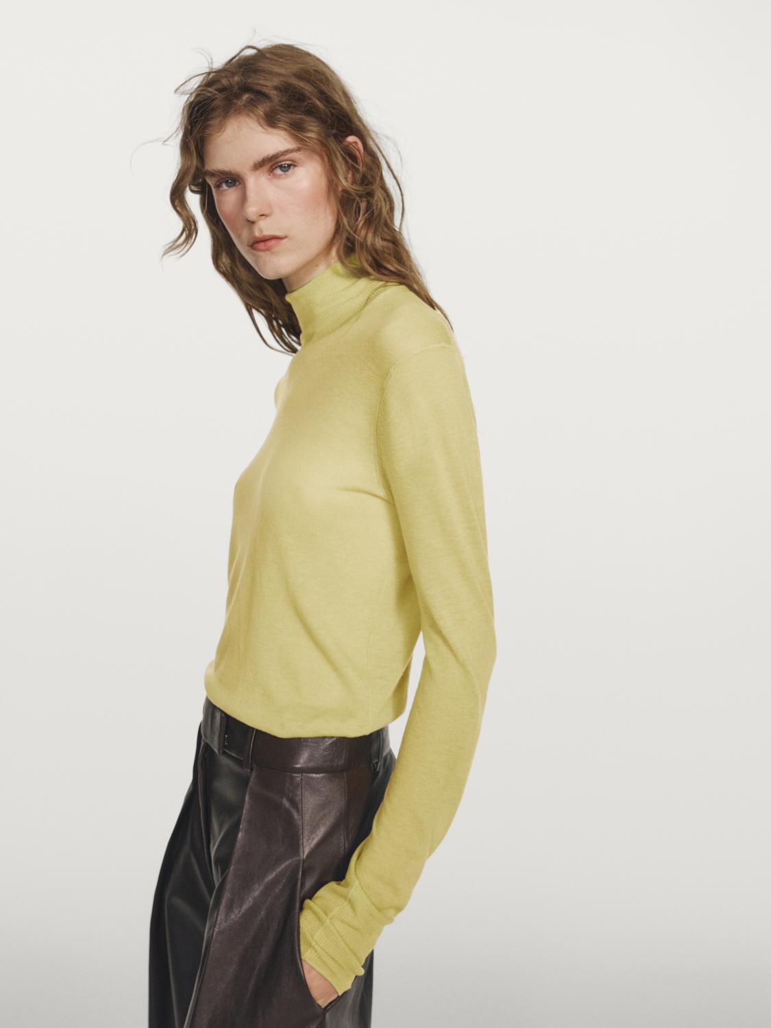 100% wool knit mock turtleneck sweater - STUDIO